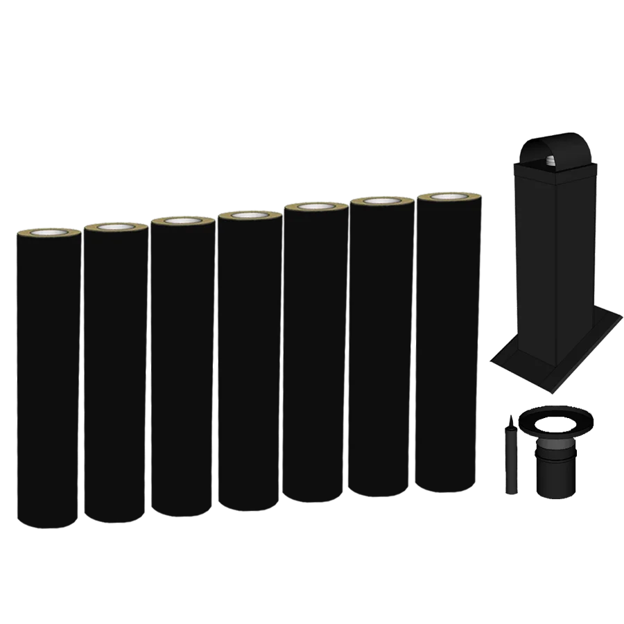 Smartmodul Pipepakke inntil 8,09meter stålpipe Ø130 Modulex