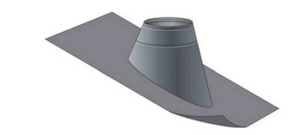Takinndekning stålpipe m/easyform duk 5-30 grader ( utv. dim Ø250mm) -Spesialprodukt glass/plast/papp