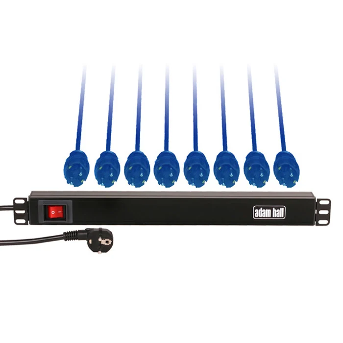 Adam Hall 1U Rack Power Distribution (Schuko)