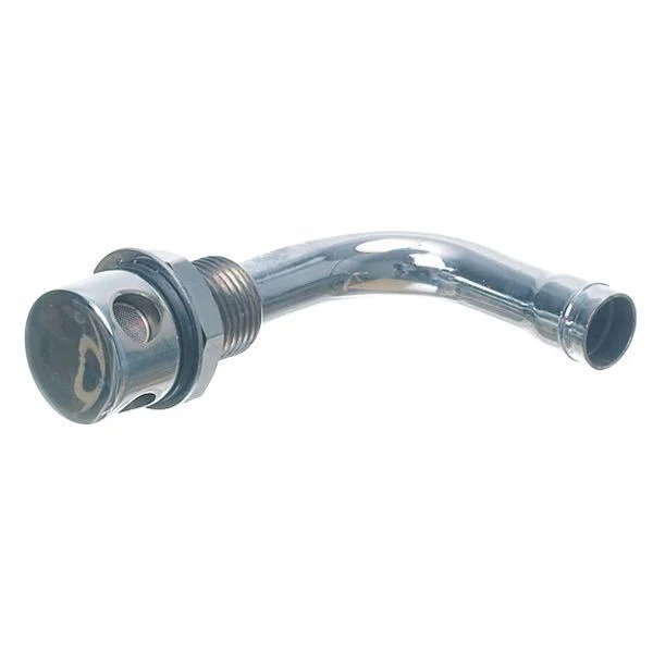 Tankventil, rund modell 90˚, Hullstørrelse 18 mm, Slangetilkobling 16 mm