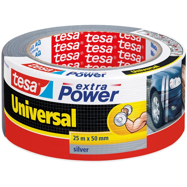 Tesa, Canvas tape Extra Power 48mm, Hvit, 25m