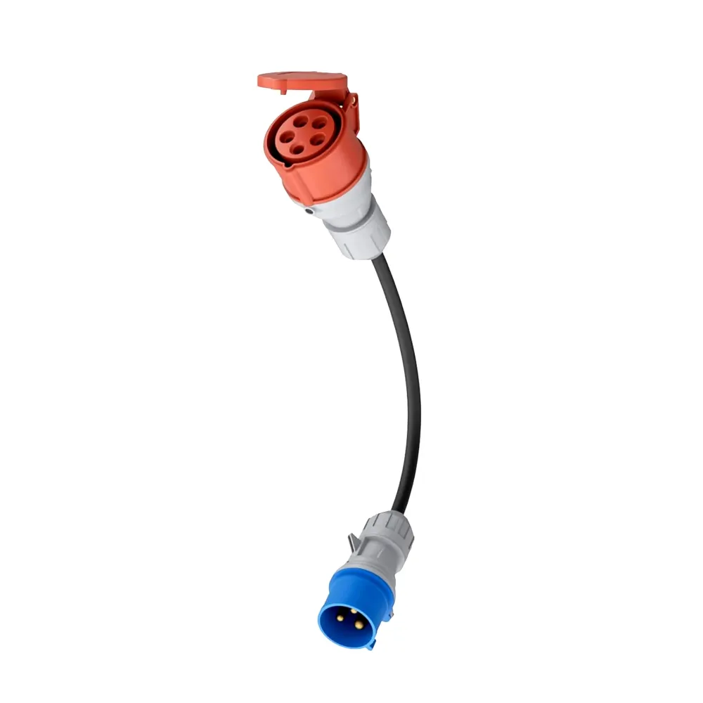 CEE 16A 3-fase stikkontakt til CEE blå 16A 1-fase pluggadapter, EV-ladeadapter 11KW EV-lader