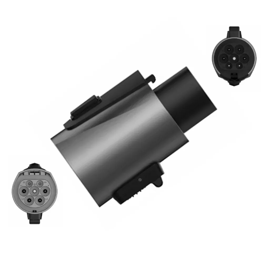 Type2 til GB/T EV-adapter 22KW 32A Type2 EV-lader kinesiske elektriske kjøretøy