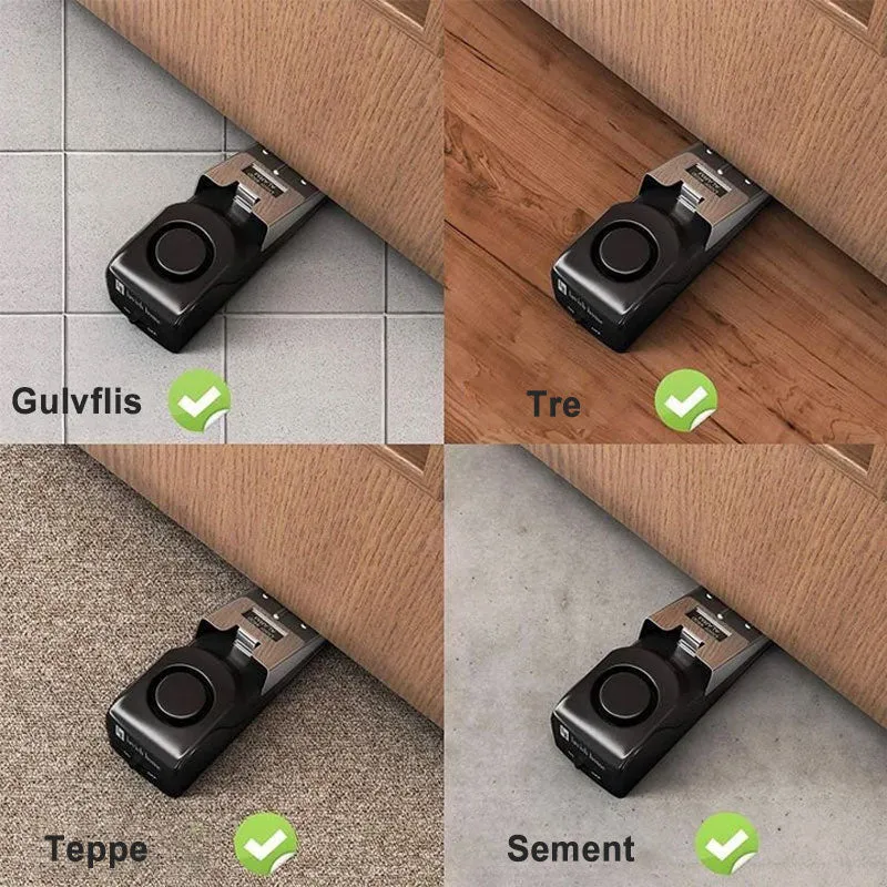 Dørstopper sikkerhetsalarm