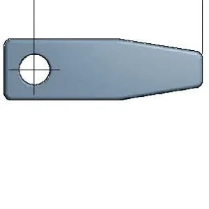 Roca-skinne 2,5" kort, rett