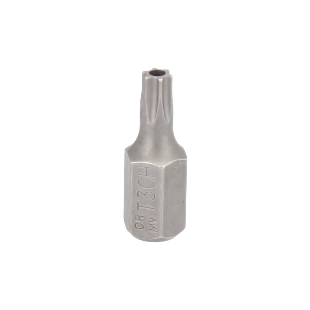 Tecos Torx Bits - med hul, TXT30 × 30 mm. 10mm Fatning