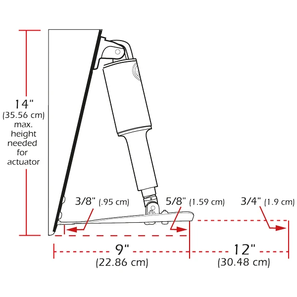 Lenco, Trim høvelsett 12x18" u/panel, 12V