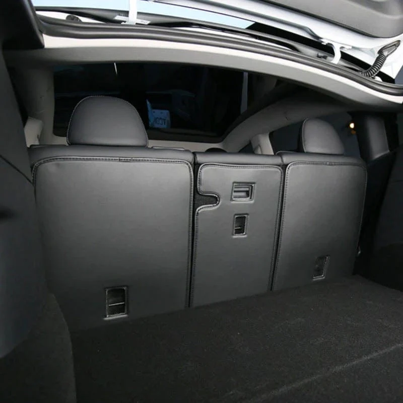Leather Seat Back Protector Storage Model Y | Waterproof | Anti-Kick