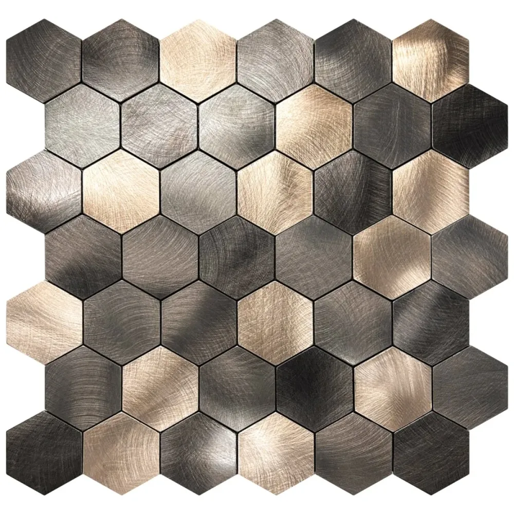 Vareprøve: Latte hexagon selvklebende fliser