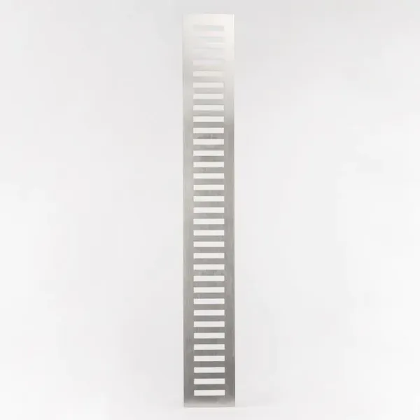 Ventilrist børstet stål 51cm x 10cm - inkl kassett