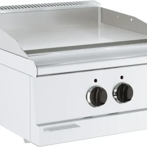 Base 600 elektrisk flatgrill som er forkrommet glatt