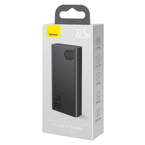 Baseus Adaman bærbar batteripakke 20000mAh 22,5W + USB-/USB-C-kabel