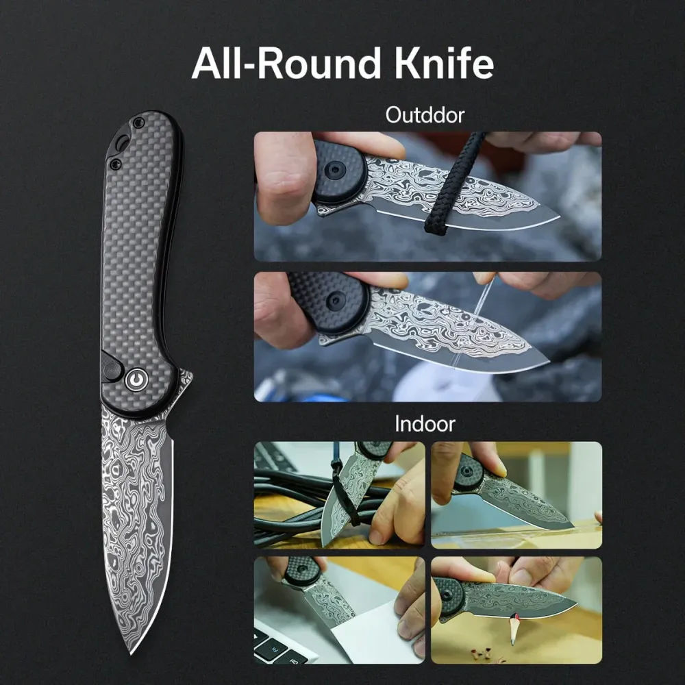 Civivi Button Lock Elementum II, Twill Carbon Fiber