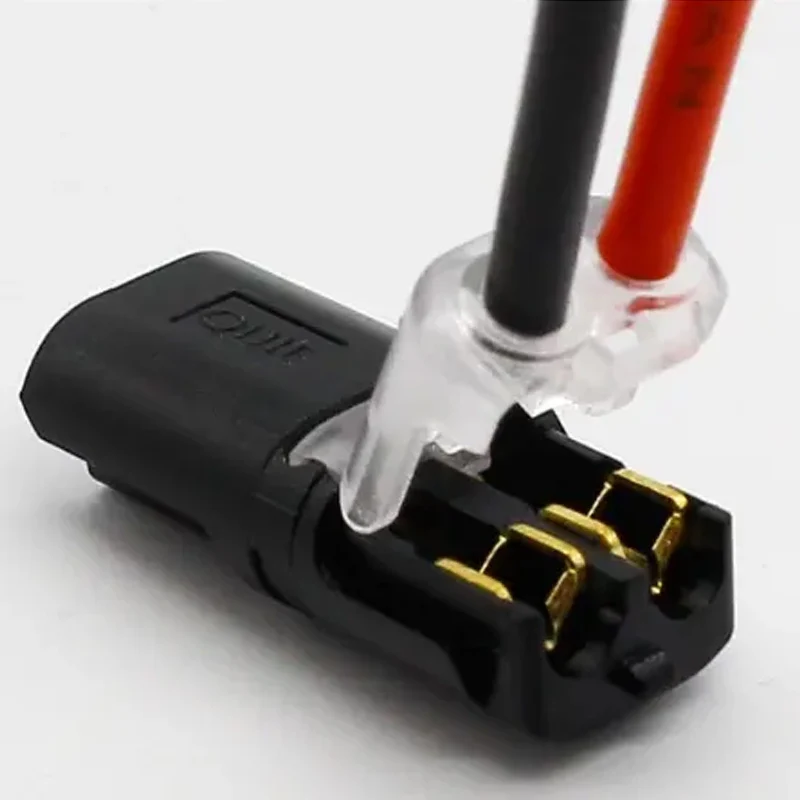 Dobbel-leder plug--kontakt med låsespenne