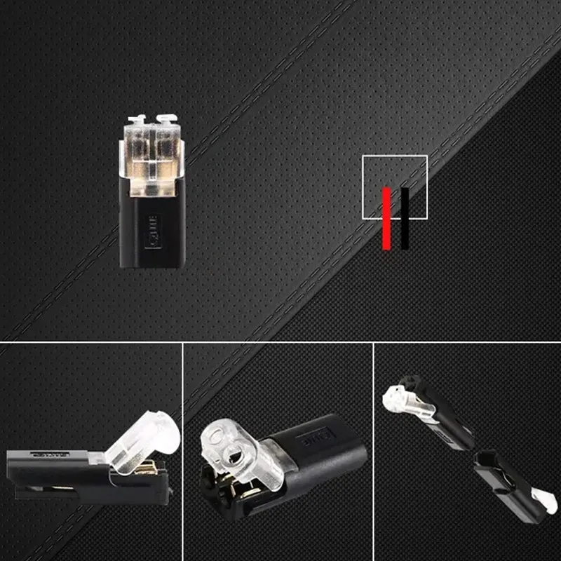 Dobbel-leder plug--kontakt med låsespenne