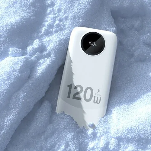 Dudao K13 10 000 mAh eksternt batteri, integrert kabel - hvit