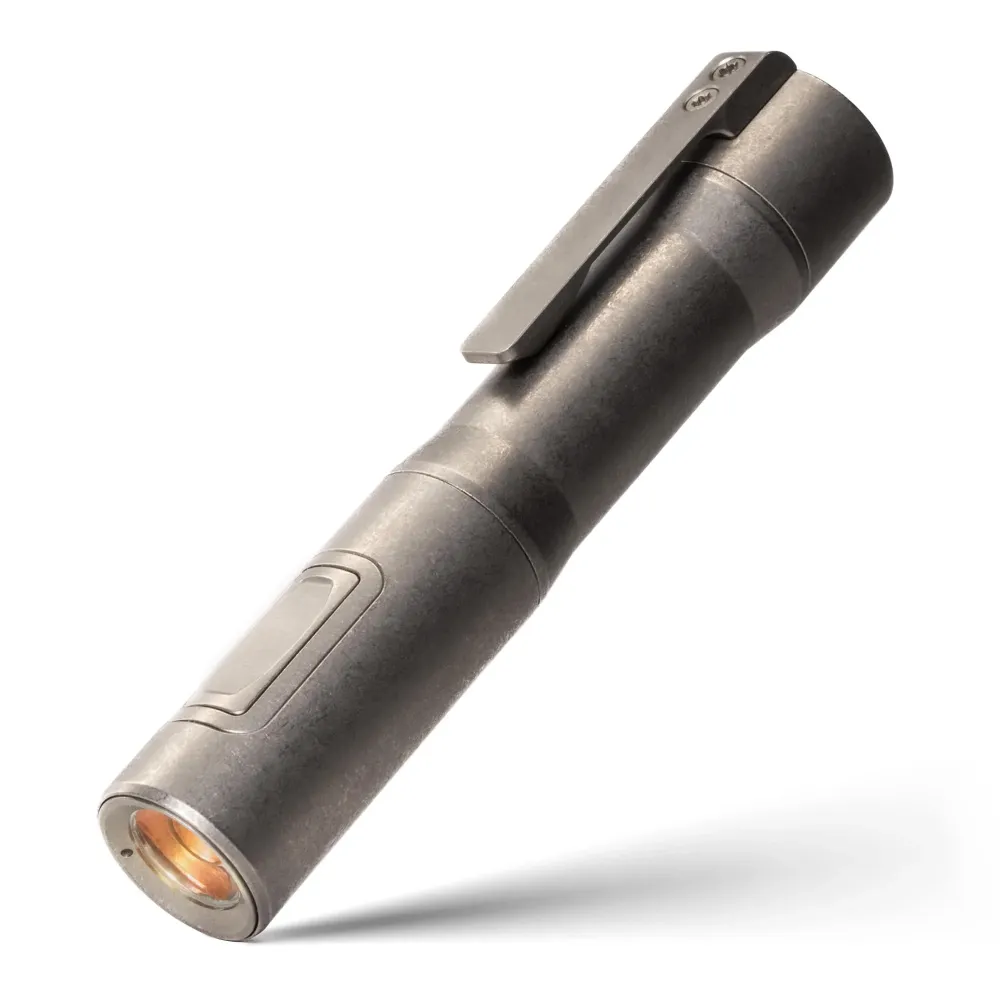 Exceed Designs RAMPANT R4 EDC Flashlight (Stonewashed 6AL -4V Titanium + Copper Pill) 1100+ LUMENS SFT40