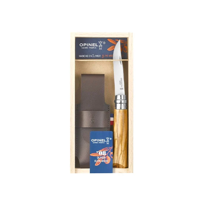 Opinel N°08 Olive Wood + Sheath