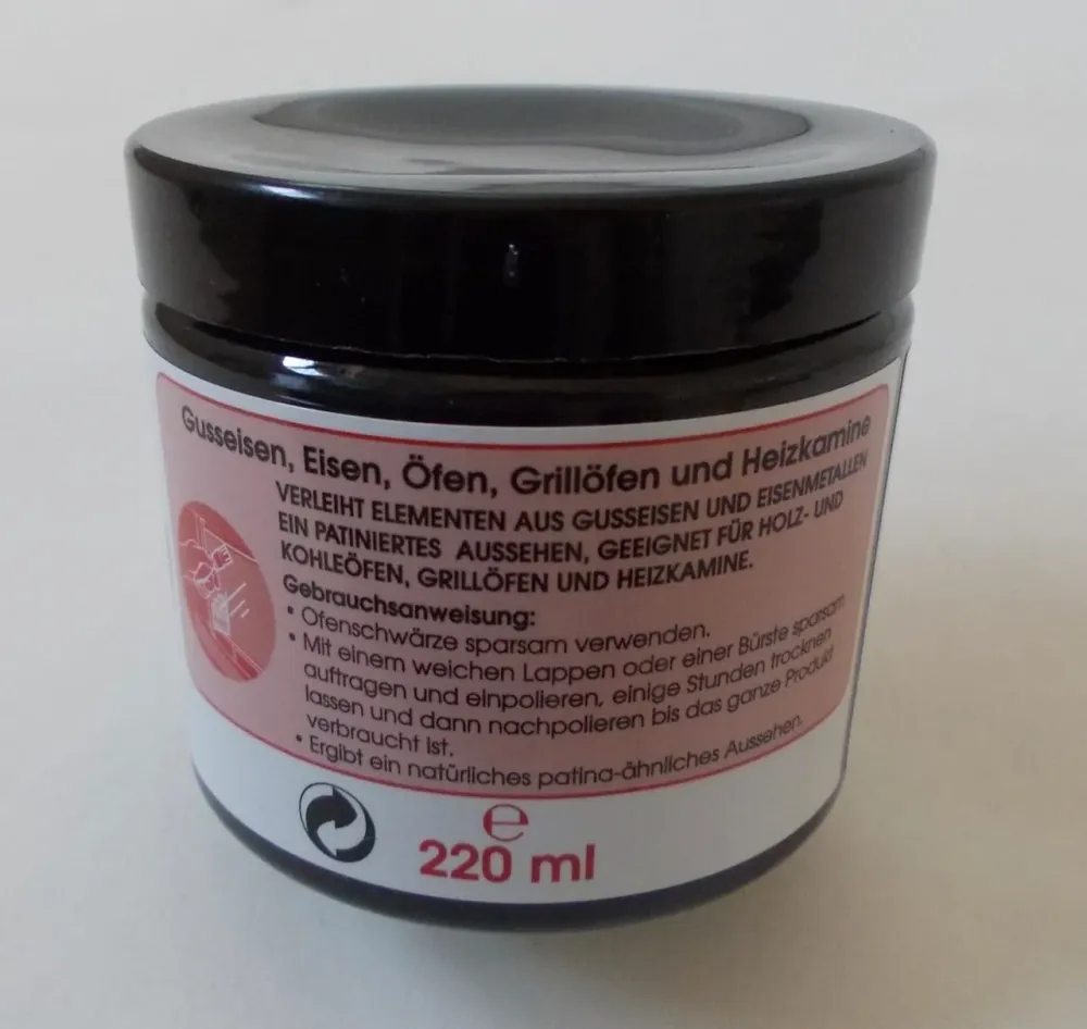 Ovn svart sort pasta varmebestandig 220 ml kan