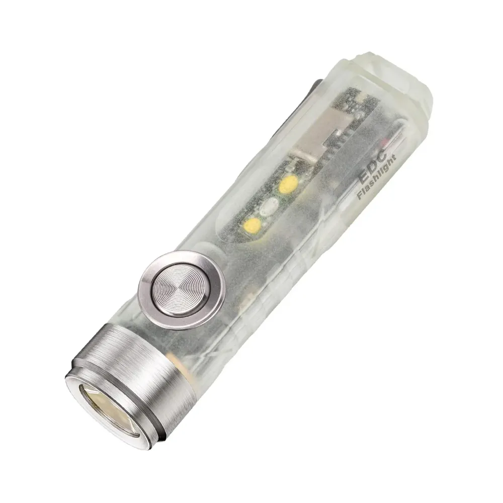 RovyVon Aurora A5 GITD Keychain EDC Flashlight 6500K, Red/White