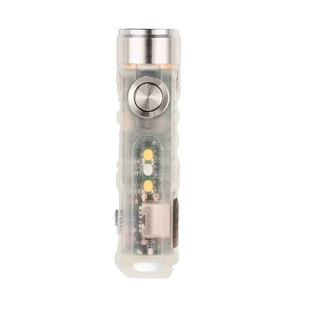 RovyVon Aurora A5 GITD Keychain EDC Flashlight 6500K, Red/White