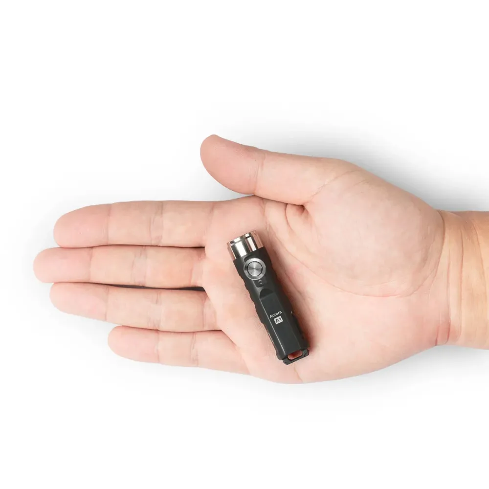 RovyVon Aurora A1 (4G) Metal-switch USB-C Keychain Flashlight 6500K, Army Green