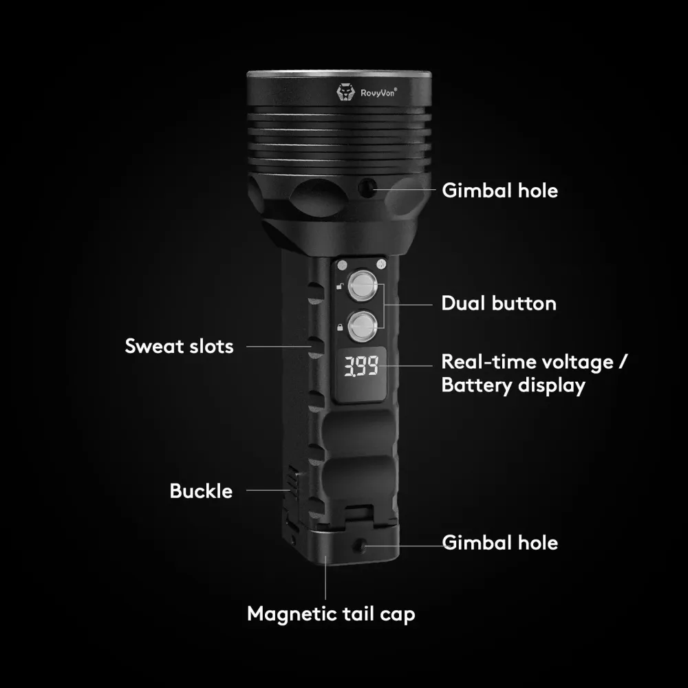 RovyVon Search S2i 5000 Lumens Search Flashlight 7000K