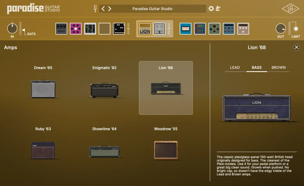 UAD Paradise Guitar Studio