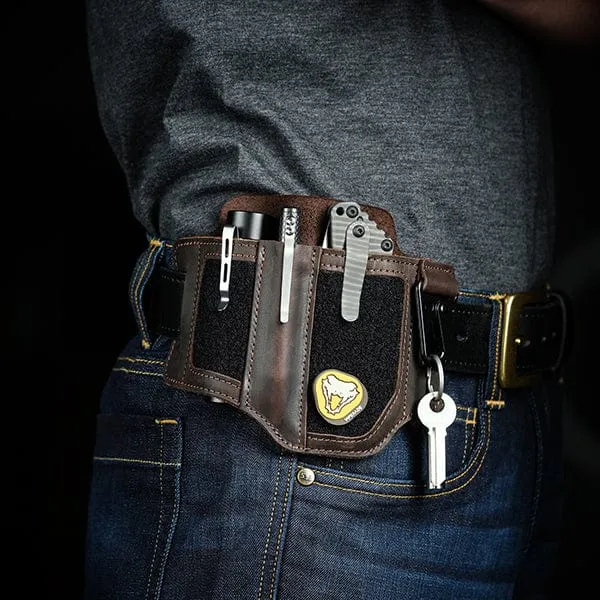 Viperade PL3 Multitool Sheath and Pen holder Open, Dark Brown