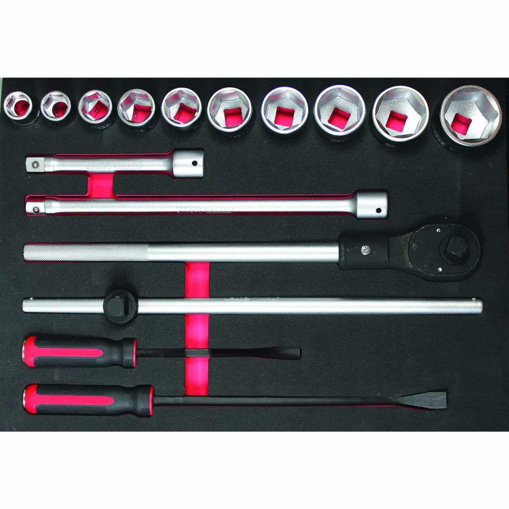 Tecos 3/4"pipenøkkelsett 16deler