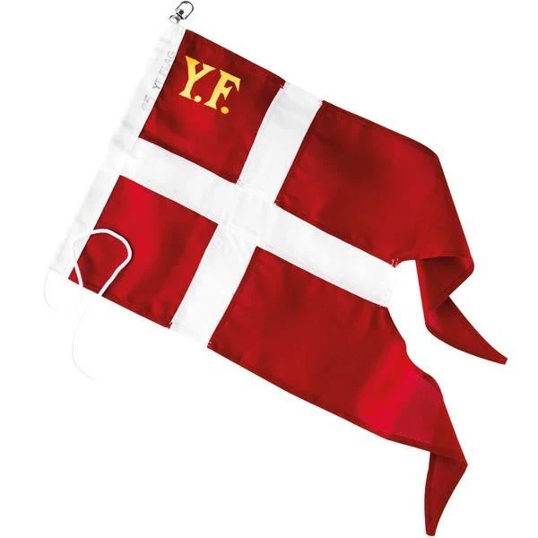 Langkilde & Søn, Yachtflagg 170 g/m², 52x100cm, Krabberød med YF